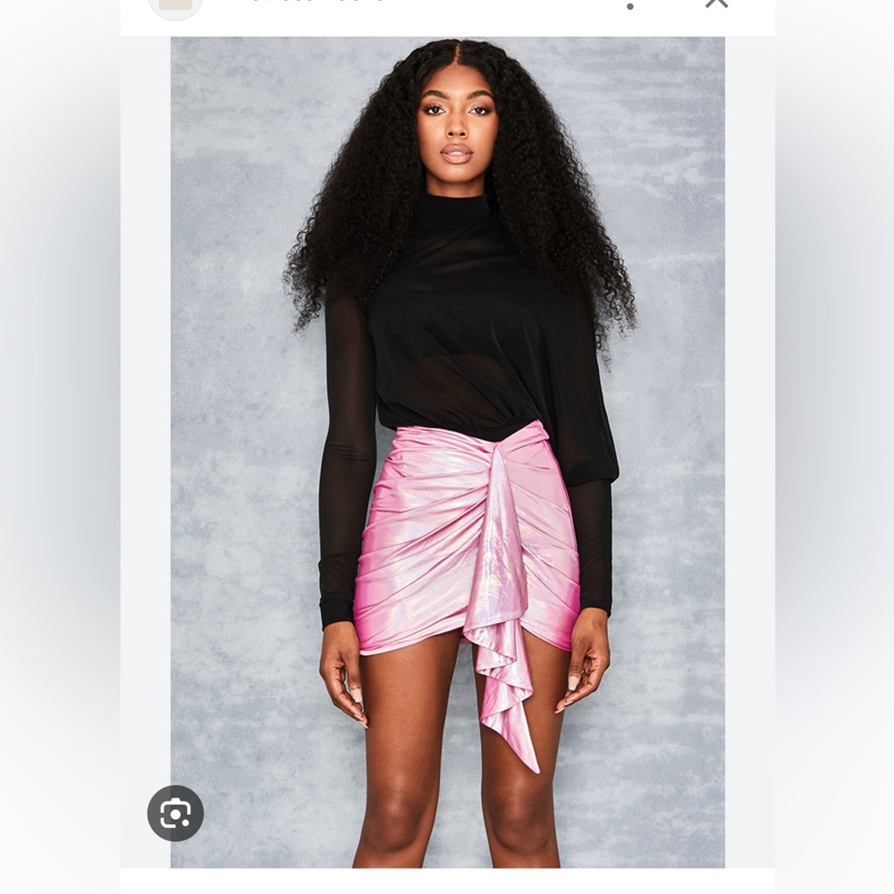 Chances' Holographic Pink Ruffle Skirt - Mistress Rock